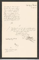 k.k. naturhistorisches Hofmuseum, Intendanzakten 1885-1896 (Hauer), Aktenzahl Z.56/1888, Seite 1